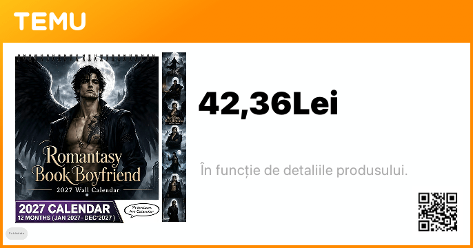 Romantasy Book Boyfriend 2027 Wall Calendar