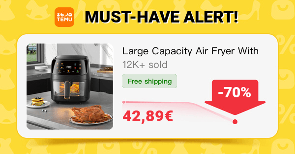 Large Capacity Air Fryer With Color Touch Screen
