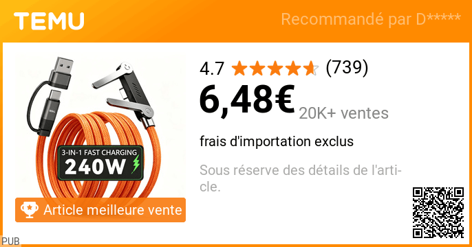 Offre Temu #25 – produit à découvrir