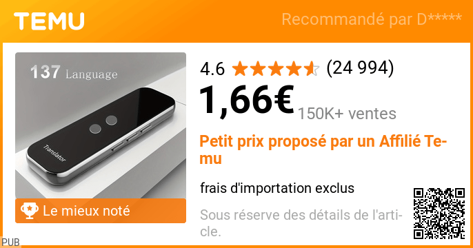 Offre Temu #16 – produit à découvrir