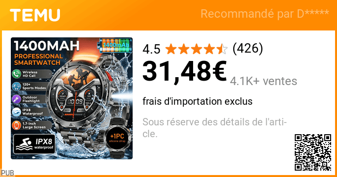 Offre Temu #10 – produit à découvrir