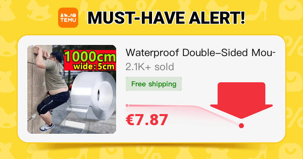 Waterproof Double-Sided Mounting Tape - 10M/32.8ft Long, 5cm/1.96in Wide, Nano Adhesive, Reusable & Washable, Traceless, Multisurface Acrylic PMMA Tape for Home & Office Use - Sticks to Wood, Plastic, Glass, Metal, Stone