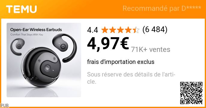 Offre Temu #19 – produit à découvrir