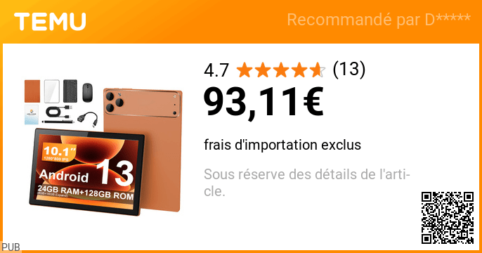 Offre Temu #17 – produit à découvrir