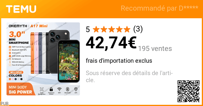 Offre Temu #09 – produit à découvrir