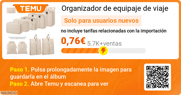 Organizador de equipaje de viaje