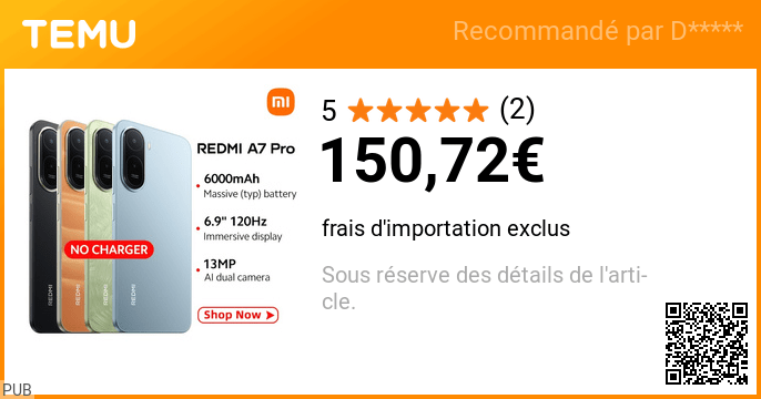 Offre Temu #08 – produit à découvrir